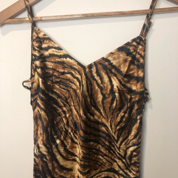 VICTORIA'S SECRET Tiger Stripe Slip Long Cami - Picture 2 of 11